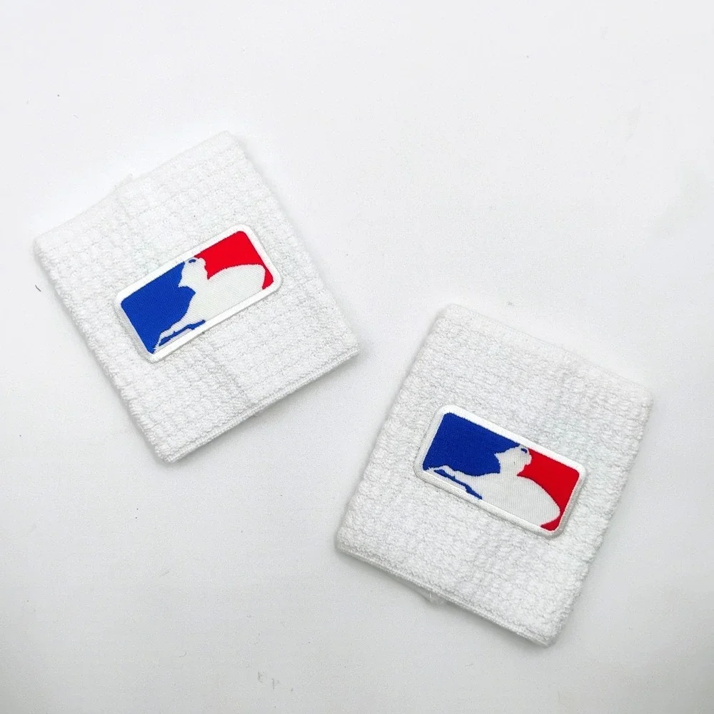 ESDJCO White Wristbands Pair Sweatbands Embroidered Logo DJ SL1200